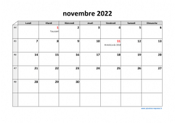 Calendrier novembre 2022 modele 03