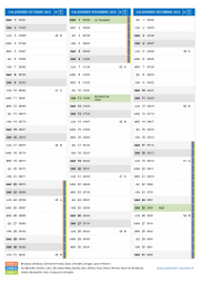 Calendrier scolaire pour Octobre à Décembre 2022 portrait 2