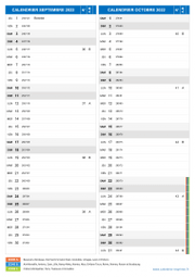 Calendrier scolaire pour Septembre et Octobre 2022 portrait 2