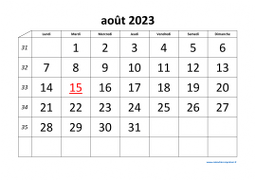 Calendrier août 2023 modele 01