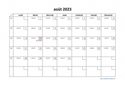Calendrier août 2023 modele 02