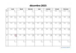 Calendrier décembre 2023 modele 02