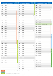 Calendrier scolaire pour Février à Avril 2023 portrait 2