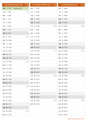 Calendrier pour les mois de Janvier à Mars 2023 portrait 2