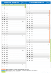 Calendrier scolaire pour Janvier et Février 2023 portrait 2