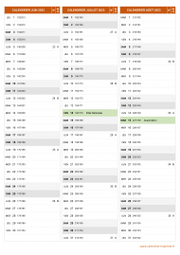 Calendrier pour les mois de Juin à Août 2023 portrait 2