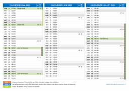 Calendrier scolaire pour Mai à Juillet 2023 paysage 2