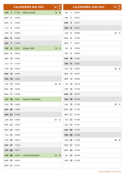 Calendrier pour les mois de Mai et Juin 2023 portrait 2