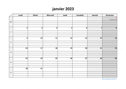 Calendrier Mensuel 2023 Modele 05