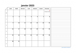 Calendrier Mensuel 2023 Modele 06