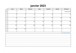 Calendrier Mensuel 2023 Modele 07