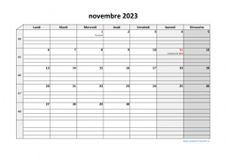 Calendrier novembre 2023 modele 05