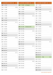 Calendrier pour les mois de Octobre à Décembre 2023 portrait 2