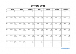 Calendrier octobre 2023 modele 02