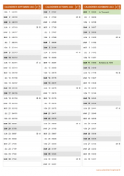 Calendrier pour les mois de Septembre à Novembre 2023 portrait 2