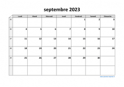 Calendrier septembre 2023 modele 03