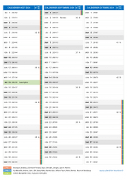 Calendrier scolaire pour Août à Octobre 2024 portrait 2