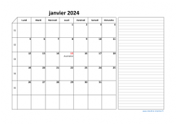 Calendrier août 2024 modele 06