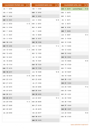 Calendrier pour les mois de Février à Avril 2024 portrait 2