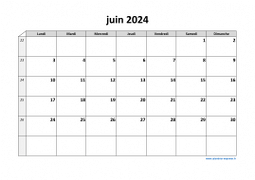 Calendrier juin 2024 modele 03