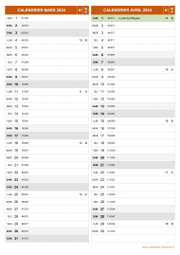Calendrier pour les mois de Mars et Avril 2024 portrait 2