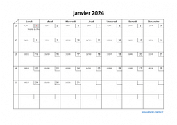 Calendrier Mensuel 2024 Modele 02