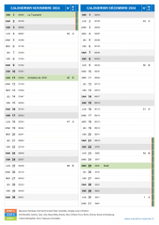 Calendrier scolaire pour Novembre et Décembre 2024 portrait 2