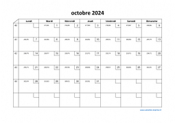 Calendrier octobre 2024 modele 02