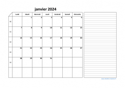Calendrier octobre 2024 modele 06