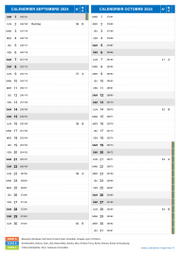 Calendrier scolaire pour Septembre et Octobre 2024 portrait 2
