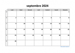 Calendrier septembre 2024 modele 03