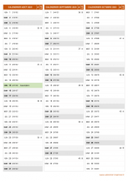 Calendrier pour les mois de Août à Octobre 2025 portrait 2