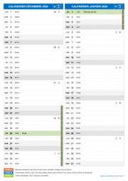 Calendrier scolaire pour Décembre 2025 et Janvier 2026 portrait 2