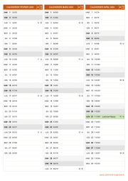 Calendrier pour les mois de Février à Avril 2025 portrait 2