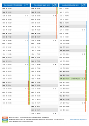 Calendrier scolaire pour Février à Avril 2025 portrait 2