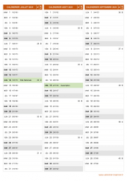 Calendrier pour les mois de Juillet à Septembre 2025 portrait 2