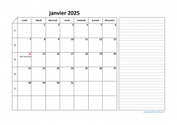 Calendrier juillet 2025 modele 06