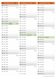 Calendrier pour les mois de Juin à Août 2025 portrait 2