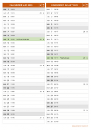 Calendrier pour les mois de Juin et Juillet 2025 portrait 2