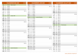 Calendrier pour les mois de Mai à Juillet 2025 paysage 2
