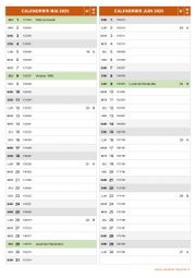 Calendrier pour les mois de Mai et Juin 2025 portrait 2
