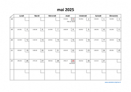 Calendrier mai 2025 modele 02