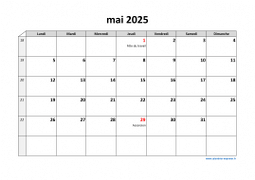 Calendrier mai 2025 modele 03