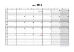Calendrier mai 2025 modele 05