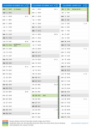 Calendrier scolaire pour Novembre 2025 à Janvier 2026 portrait 2