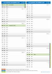 Calendrier scolaire pour Novembre et Décembre 2025 portrait 2