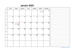 Calendrier novembre 2025 modele 06