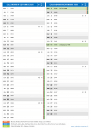 Calendrier scolaire pour Octobre et Novembre 2025 portrait 2