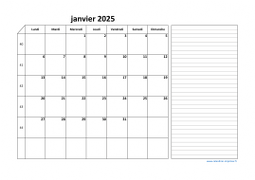Calendrier octobre 2025 modele 06