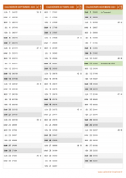 Calendrier pour les mois de Septembre à Novembre 2025 portrait 2